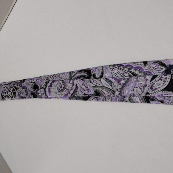 Stafford Performance Purple, Gray and Black Paisley Men's Tie NT#13 - Picture 7 of 13
